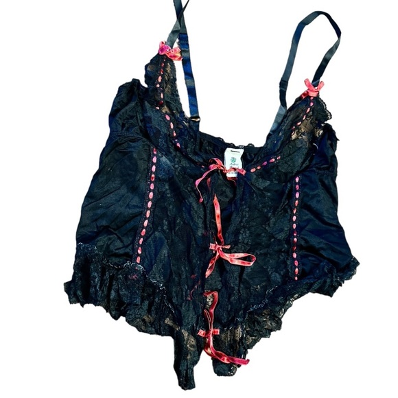 Vintage Andrea Kristoff for Escante Black Negligee Top - Picture 3 of 6